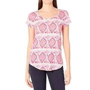 Lucky Brand Women's Geo Striped Tee Size S